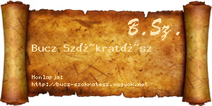 Bucz Szókratész névjegykártya